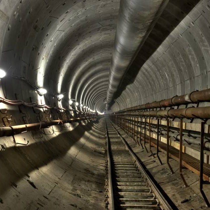 Railway underground tunnel