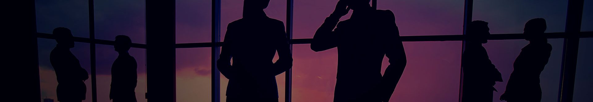 Business people silhouettes in an office